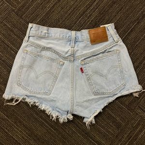 Levi’s 501 High Waisted jean shorts